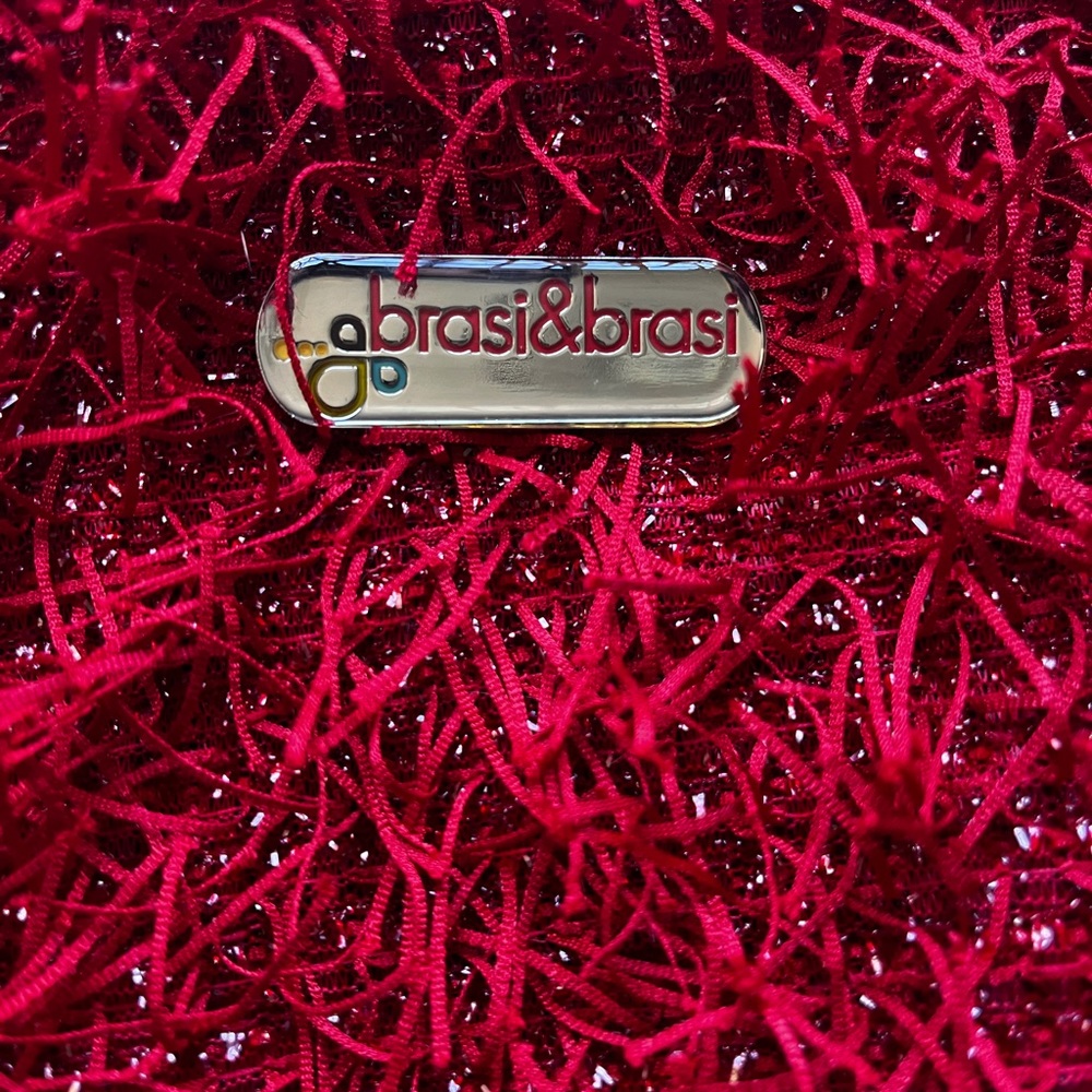 Red clutch German designer brasi&brasi